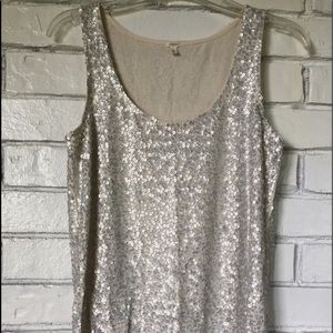 J. Crew Sequin Sleeveless Top Medium